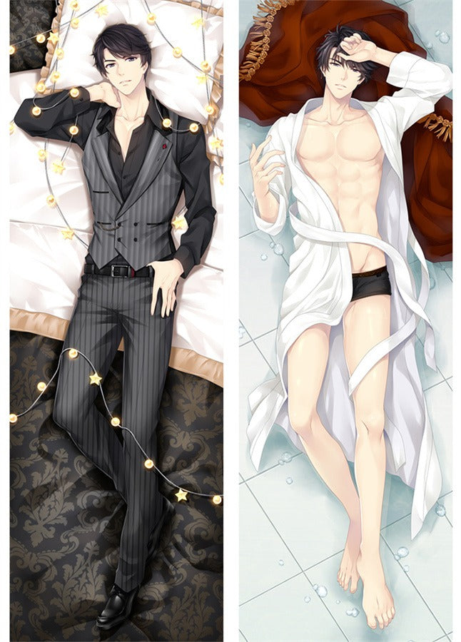 Victor Pinstripe Suit and Bathrobe Body Pillow