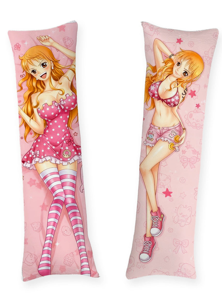 dakimakura en tissu rose Nami dakimakura maquette