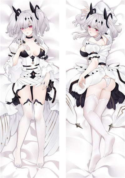 Joffre White Frilled Dress Body Pillow