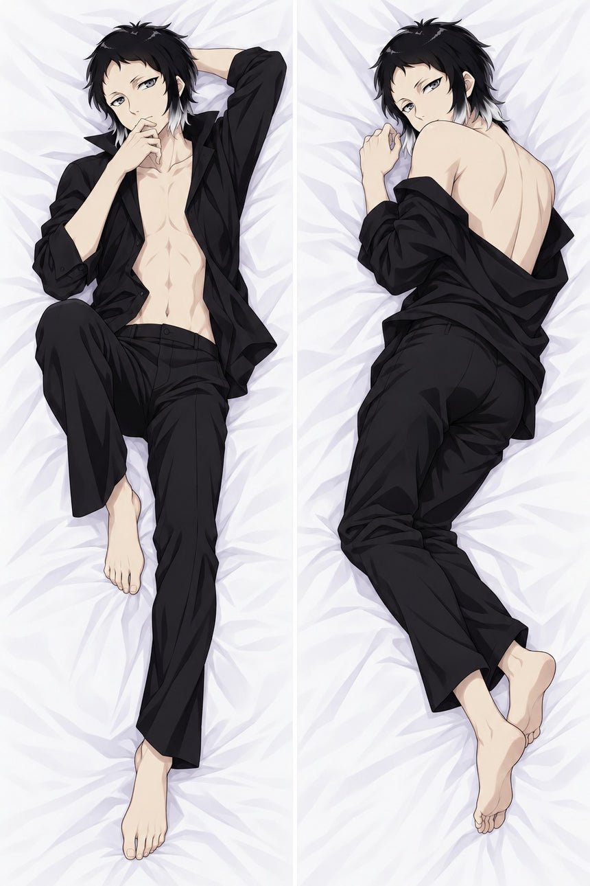 Akutagawa Open Black Shirt Body Pillow