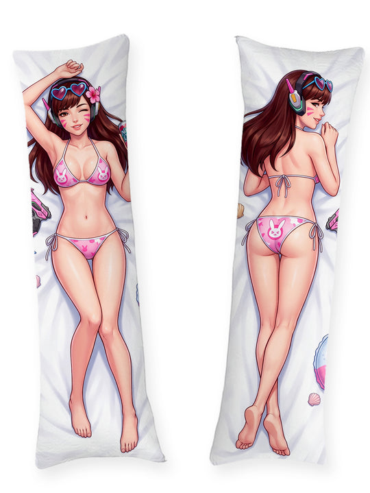 D.Va Pink Bunny Bikini Body Pillow