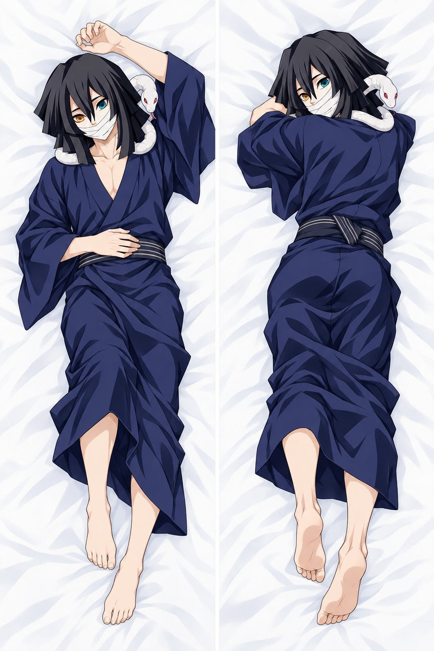 Obanai Iguro Navy Yukata Body Pillow