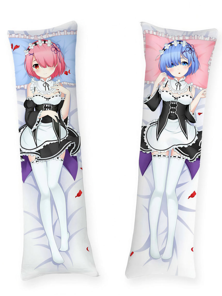 Re Zero Rem and Ram Body Pillow