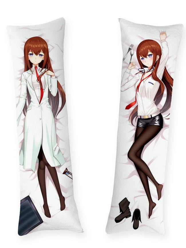 Makise Kurisu Lab Coat Anime Body Pillow