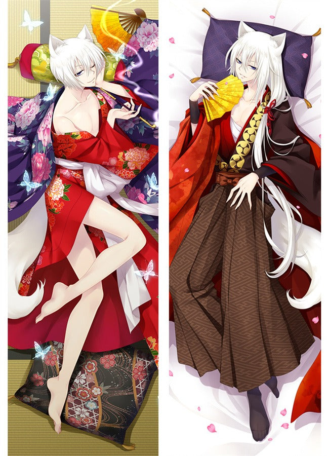 Tomoe Fox Spirit Floral Kimono Body Pillow