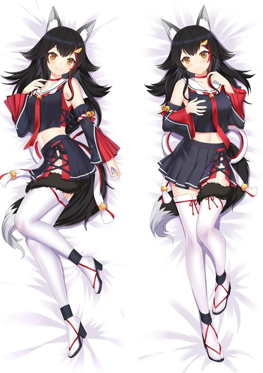 Ookami Mio Black Wolf Outfit Body Pillow