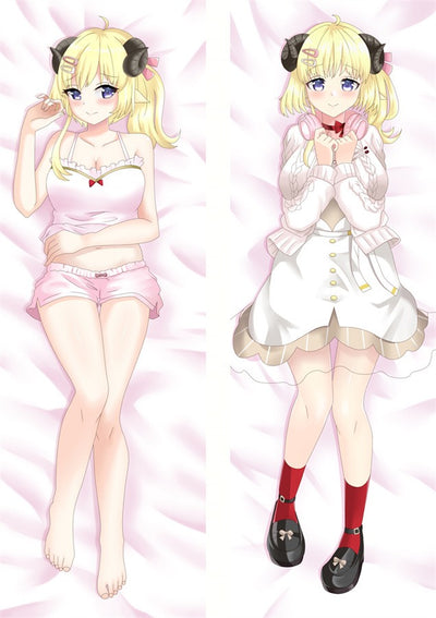 Tsunomaki Watame Pajamas and White Dress Body Pillow