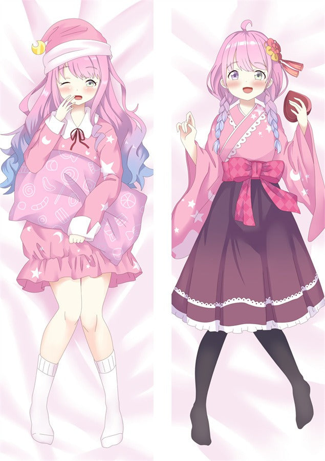 Pink Haired Vtuber Pajamas Body Pillow