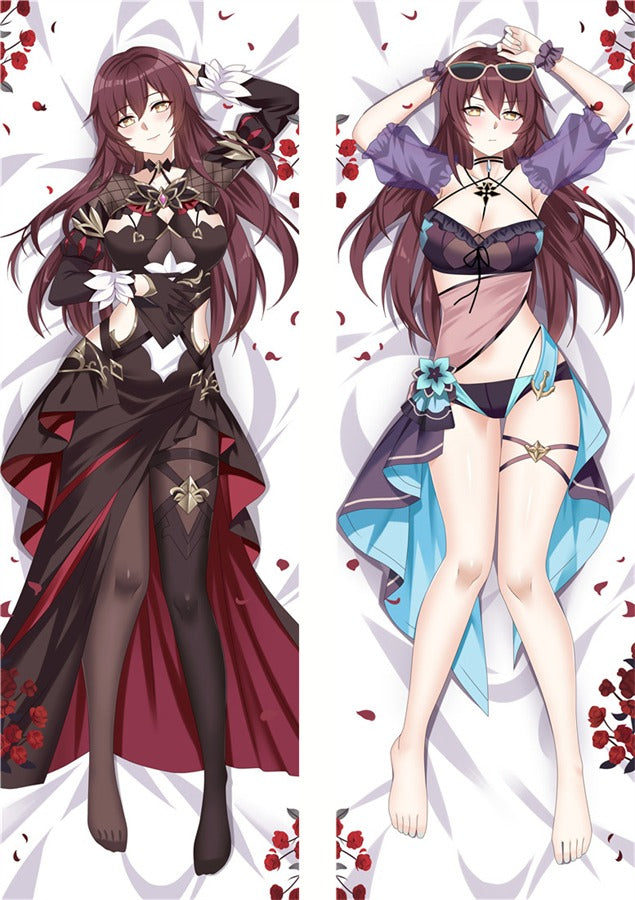 Eden Black Gown and Lace Swimsuit Body Pillow