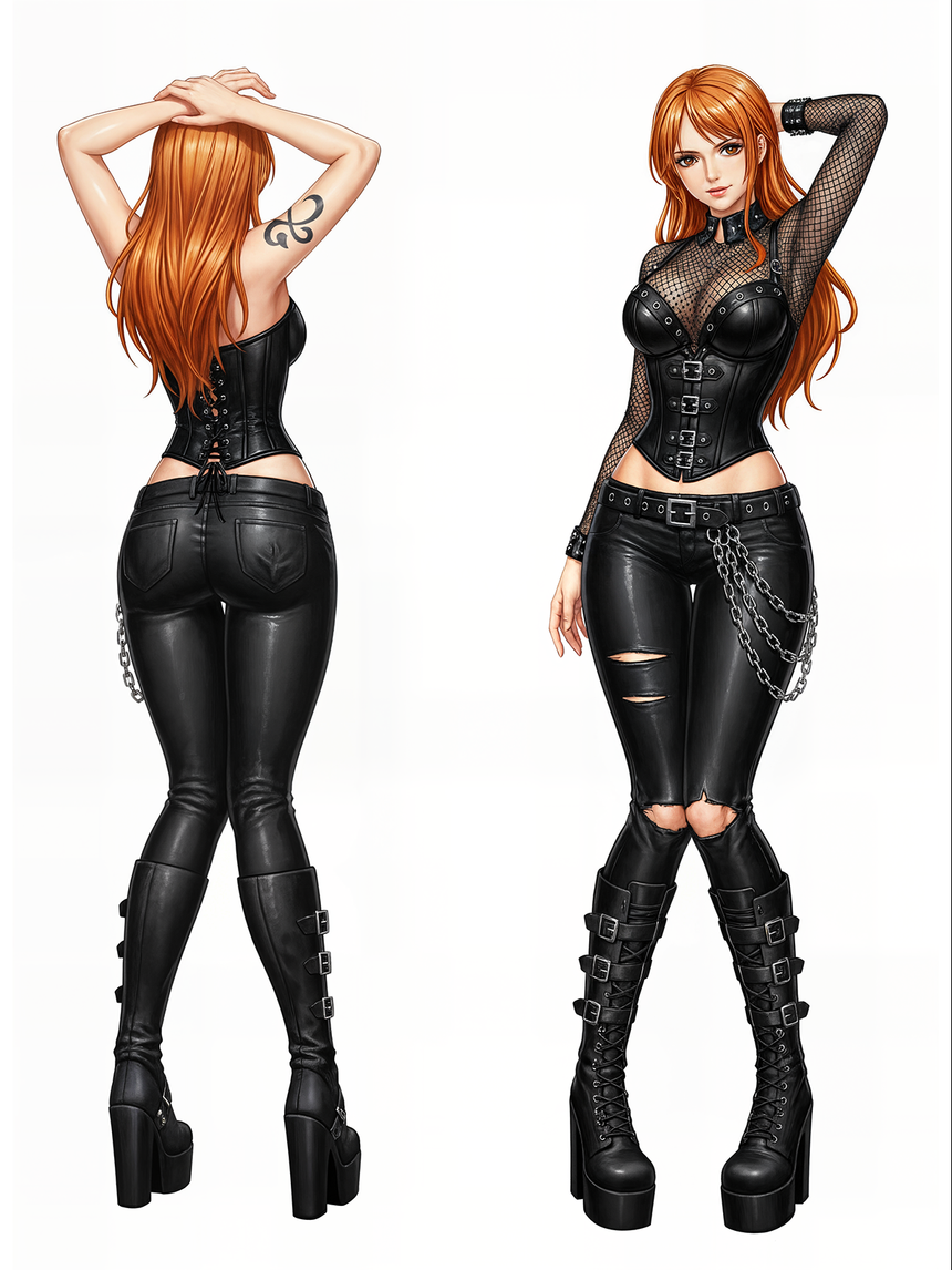 Nami Gothic Leder-Körperkissen – Design