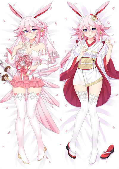 Yae Sakura Wedding Dress and Kimono Body Pillow