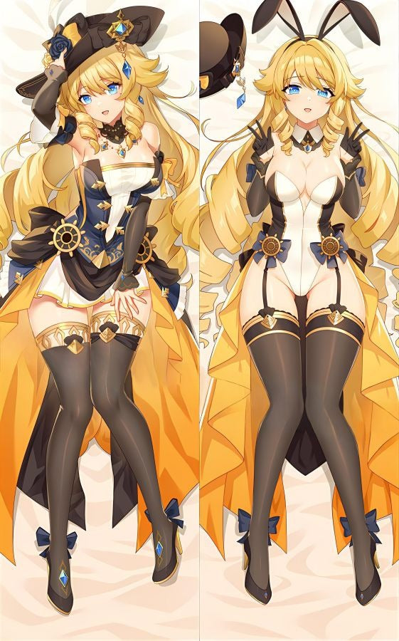 Navia White Leotard and Rabbit Ears Body Pillow