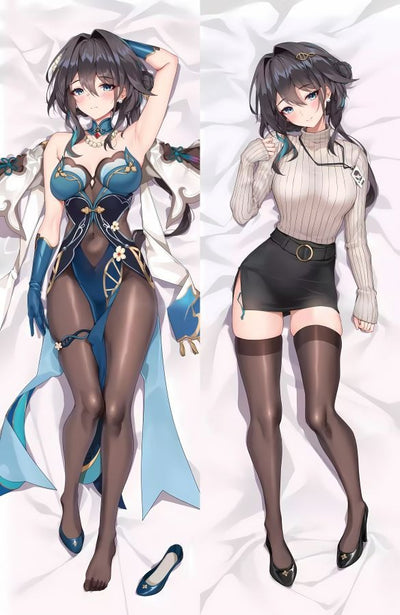 Ruan Mei Qipao and Ribbed Sweater Body Pillow