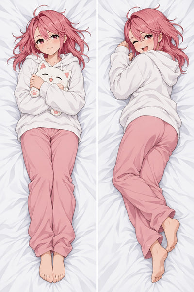 Aira White Hoodie Body Pillow