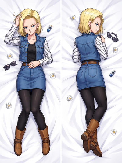 Android 18 Cell Games Denim Vest Body Pillow