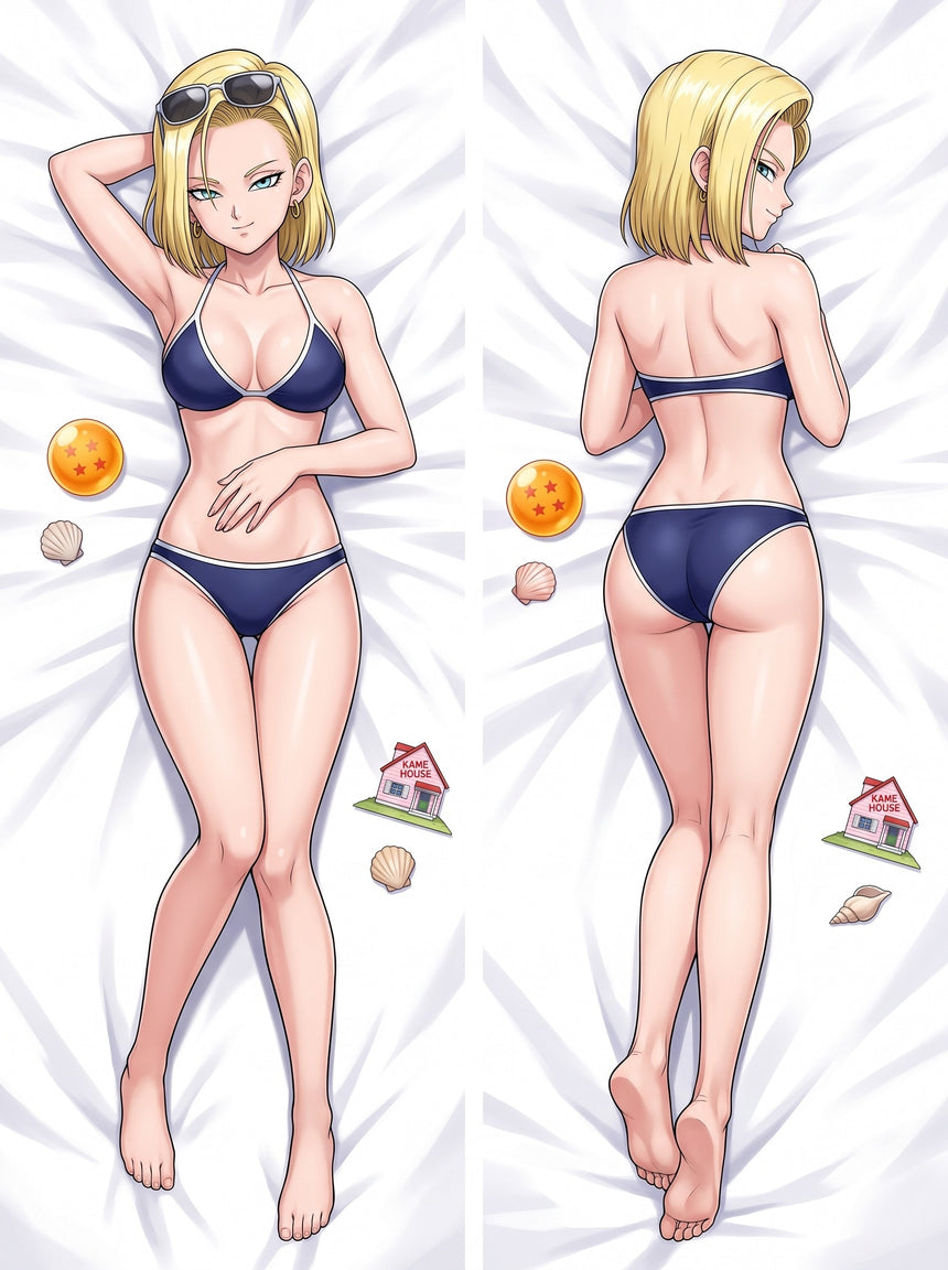 Android 18 Navy Bikini Pin Up dakimakura