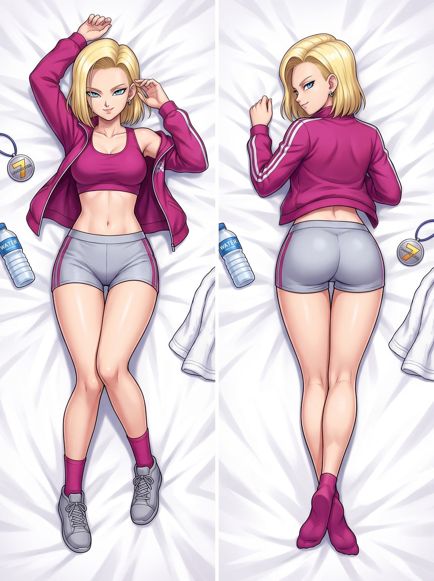Android 18 Magenta Training Crop Top Body Pillow
