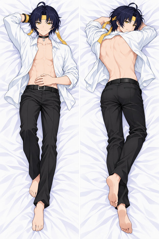 Asaba Harumasa Open White Shirt Body Pillow