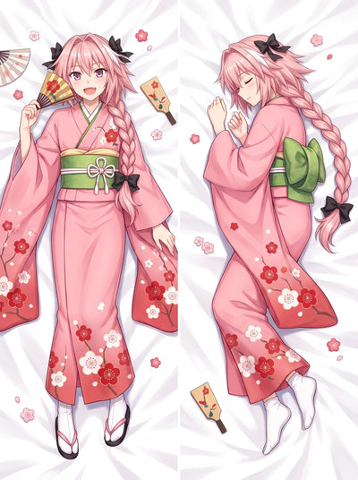 Astolfo Pink Floral Kimono dakimakura
