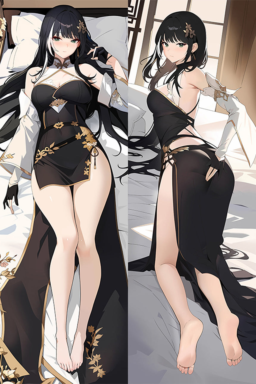 Baizhi Black Qipao dakimakura