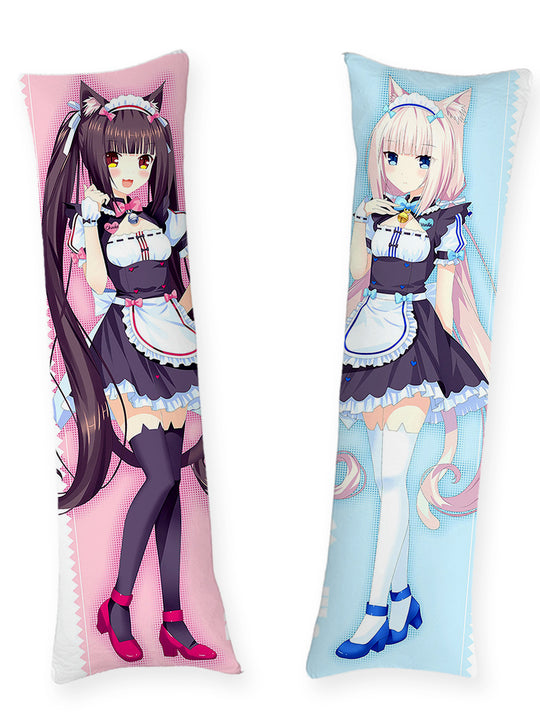Chocola and Vanilla Maid Outfits Body Pillow