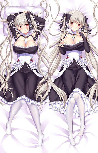 Formidable Black Ruffles Body Pillow