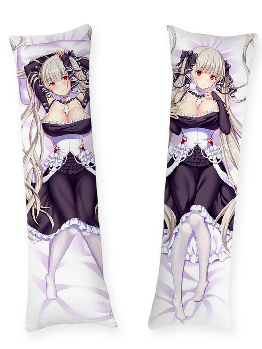 Formidable Black Ruffles Body Pillow