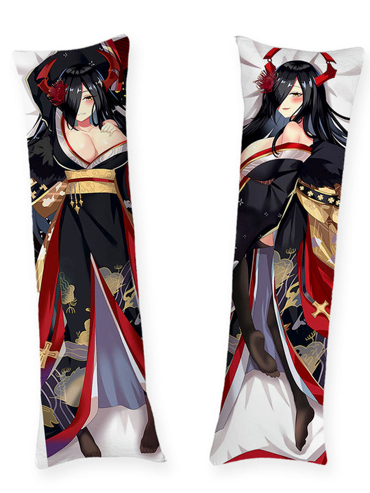 Friedrich der Grosse Black Kimono Body Pillow