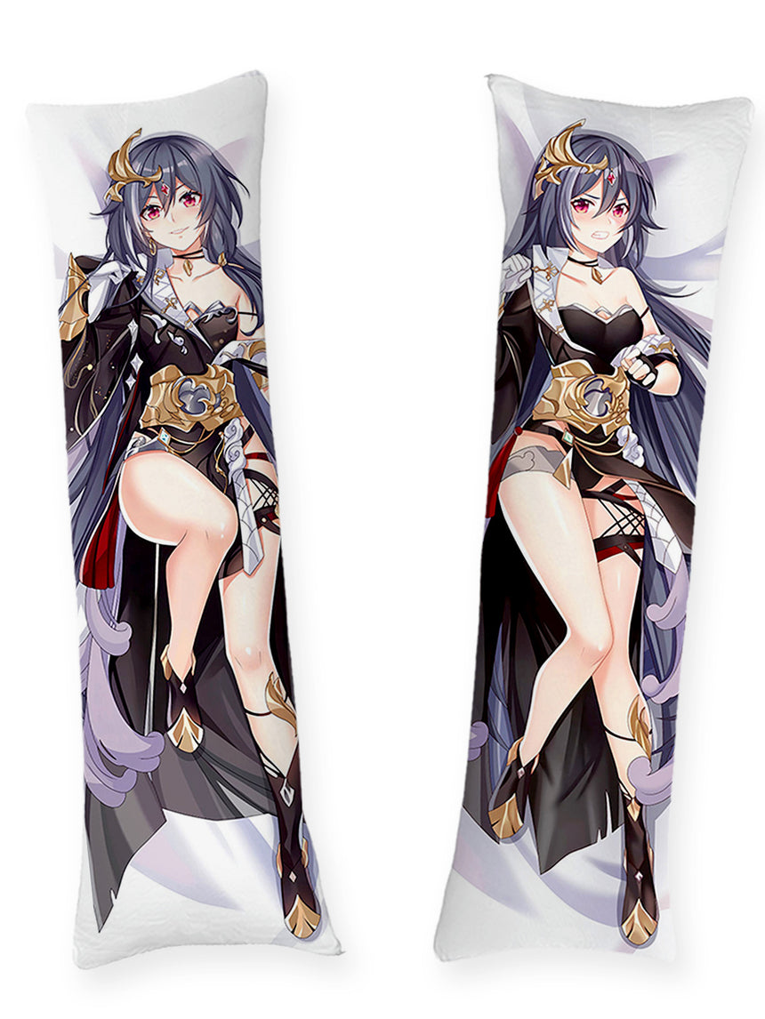 Fu Hua Black and Gold Body Pillow