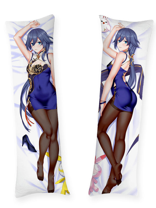 Fu Hua Navy Qipao Body Pillow