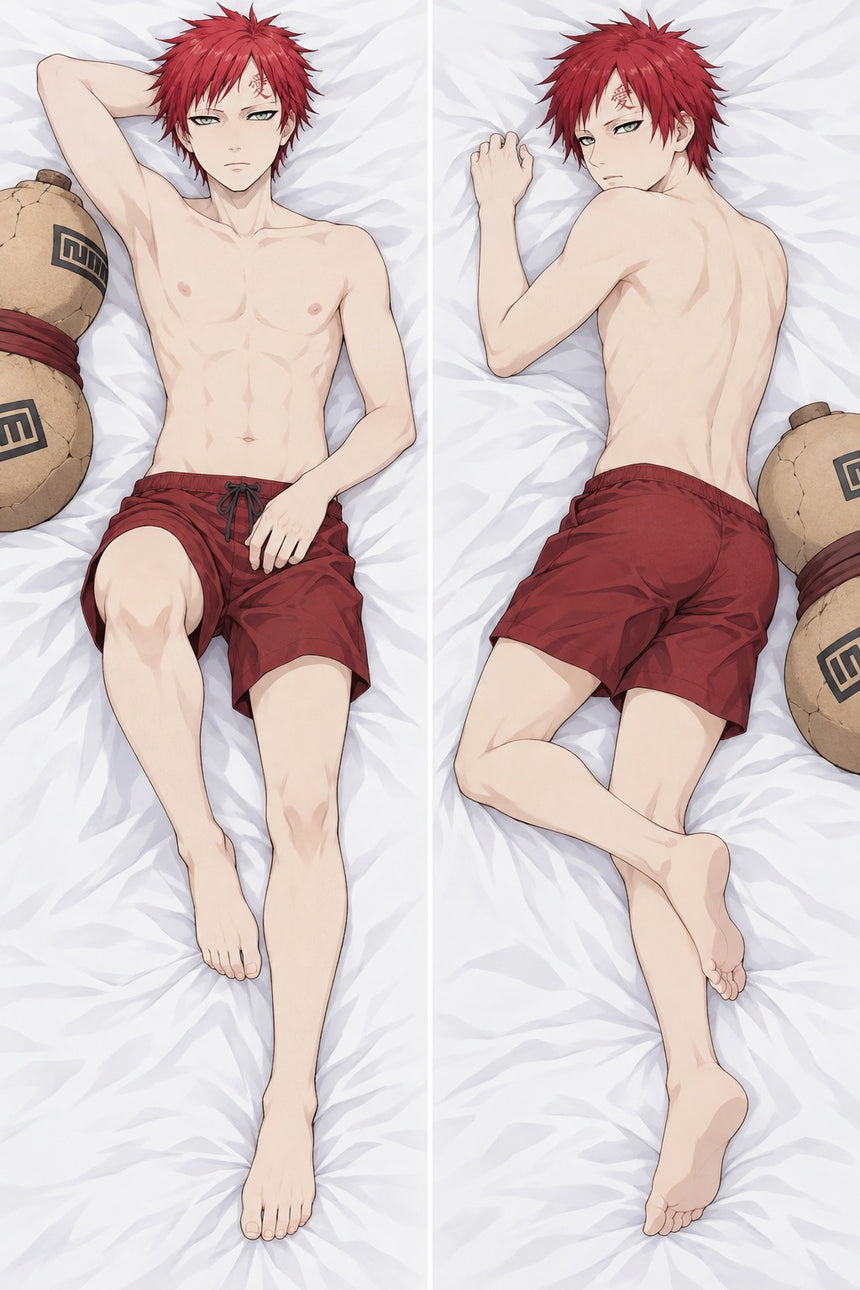 Gaara Red Swim Shorts Body Pillow