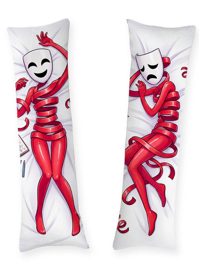 Gangle Comedy and Tragedy Masks Body Pillow