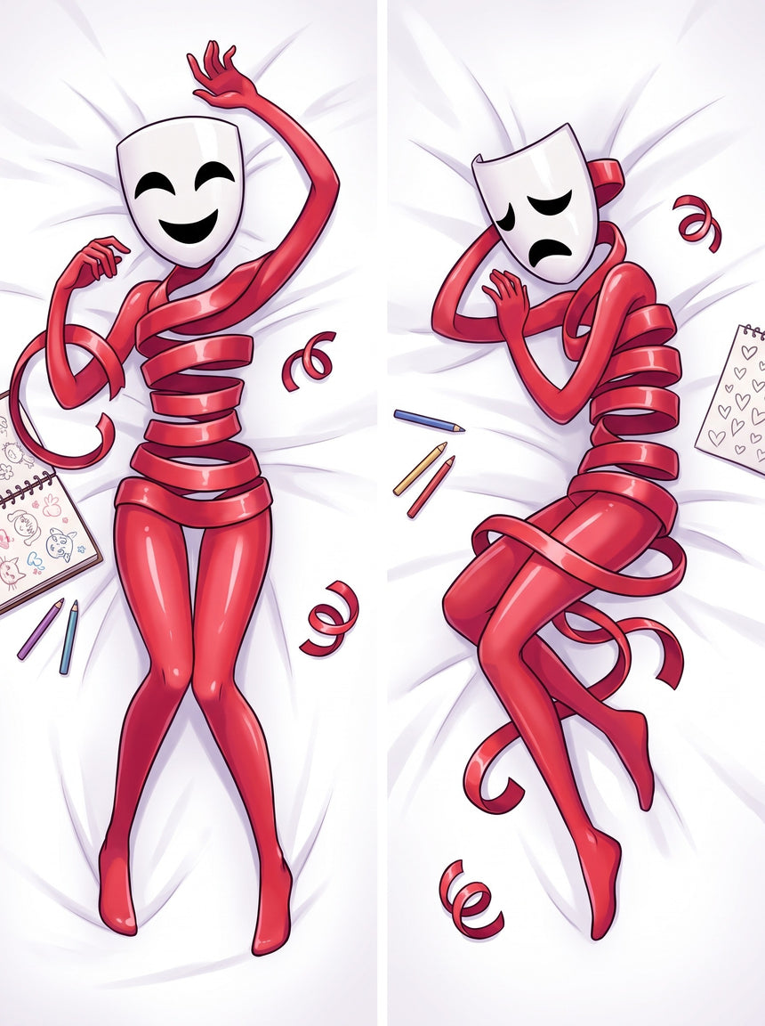 Gangle Comedy and Tragedy Masks Body Pillow