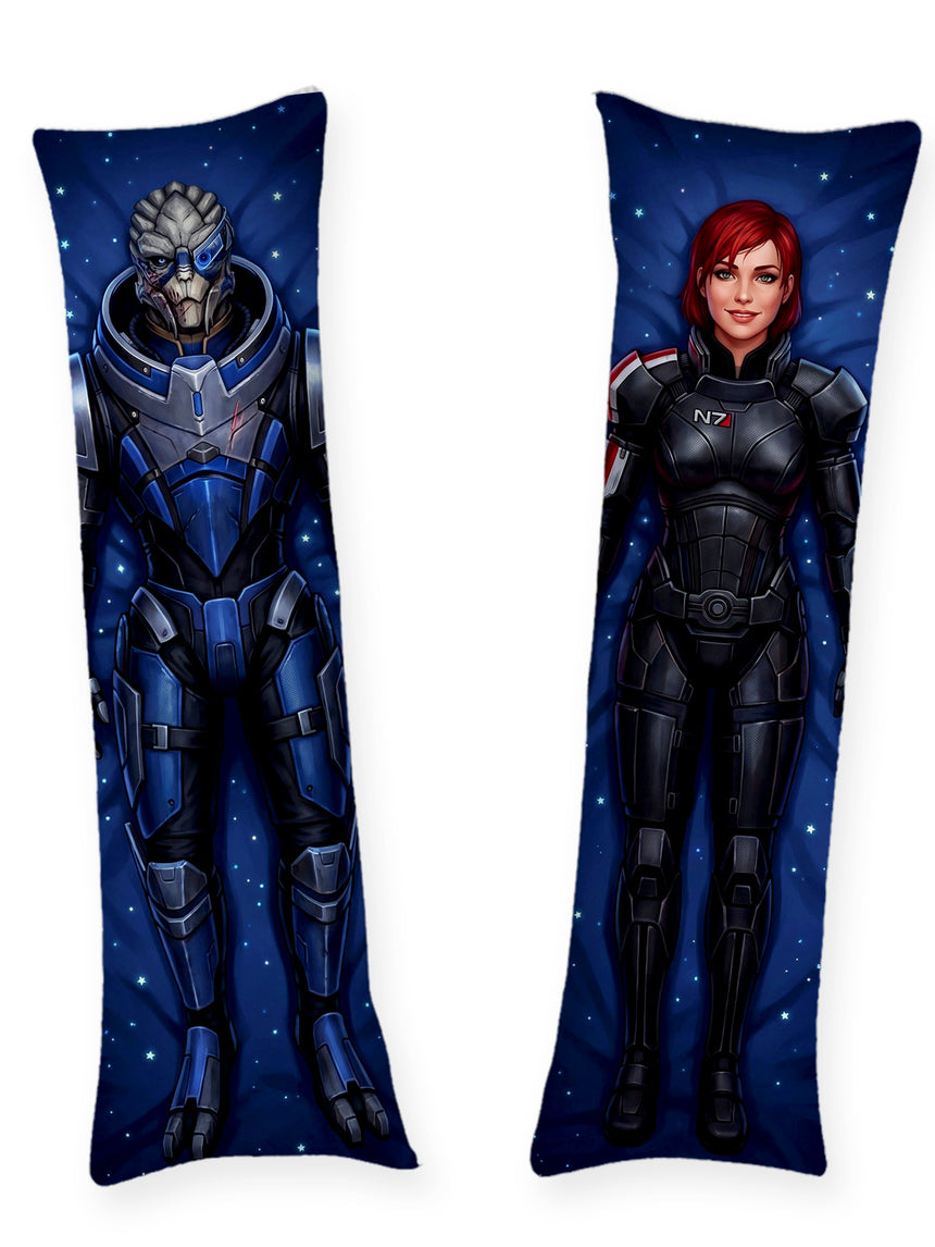 Garrus and Shepard Body Pillow