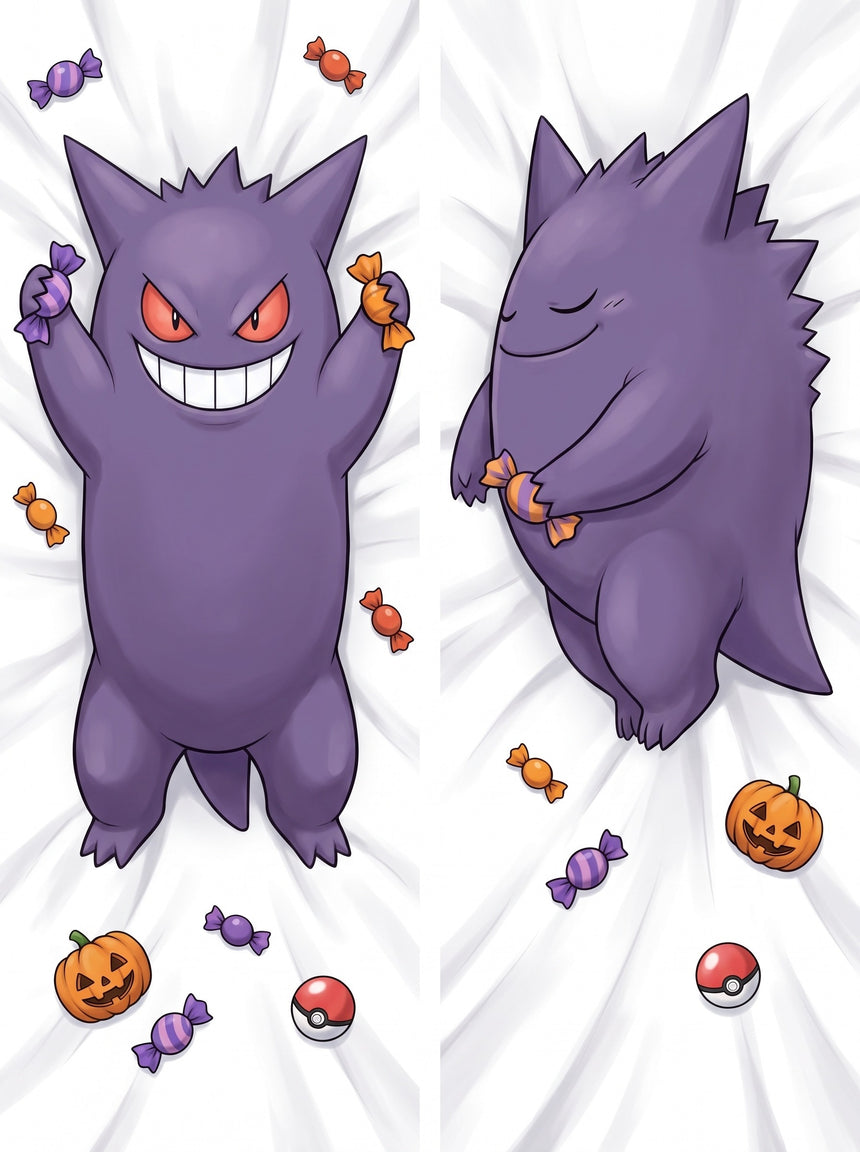 Gengar Pokemon Spooky Candy Night Body Pillow