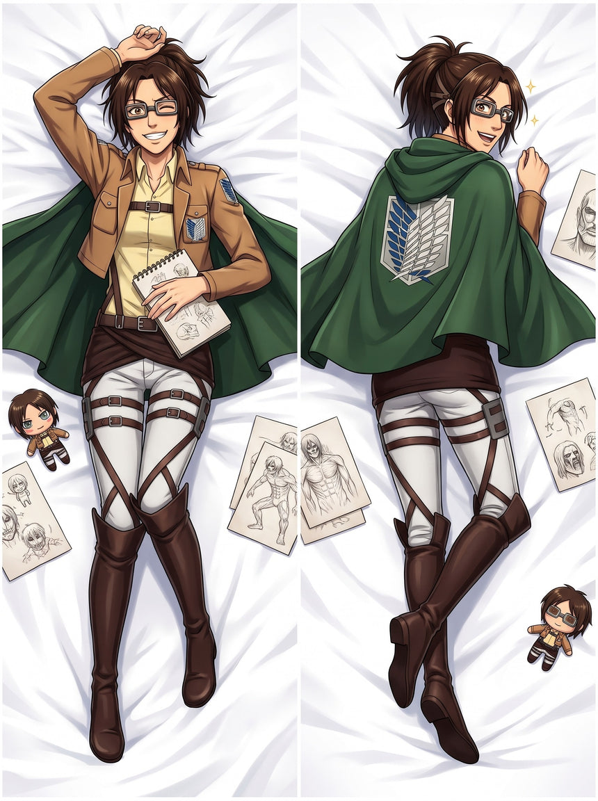 Hange Zoe Survey Corps Field Gear Body Pillow