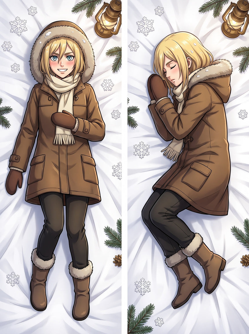 Historia Reiss Snowy Winter Coat Body Pillow