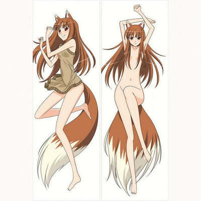 Holo Spice and Wolf Body Pillow