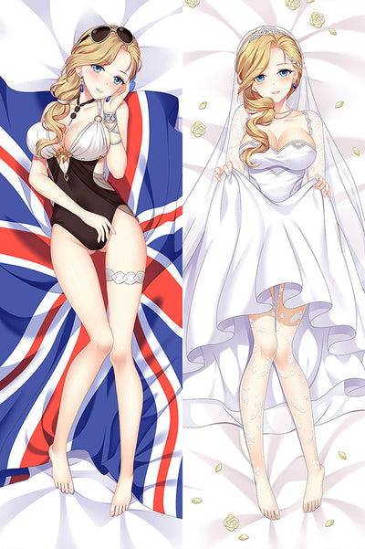 Hood Union Jack Swimsuit Body Pillow