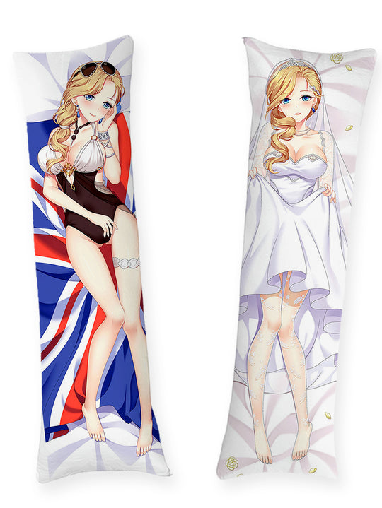 Hood Union Jack Swimsuit Body Pillow