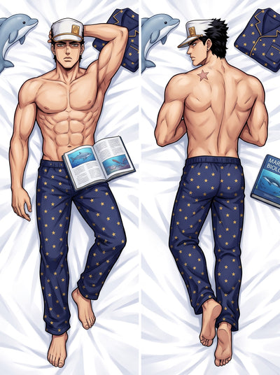 Jotaro Kujo Shirtless Star Pajama Pants Body Pillow