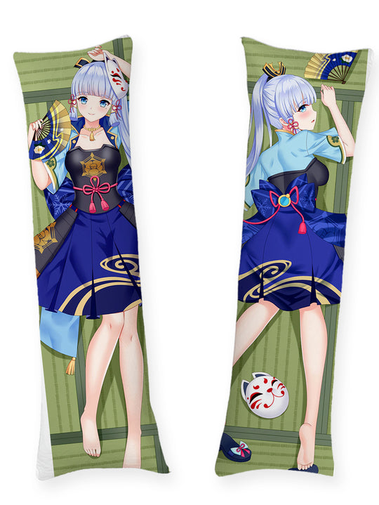Kamisato Ayaka Fan and Fox Mask Body Pillow