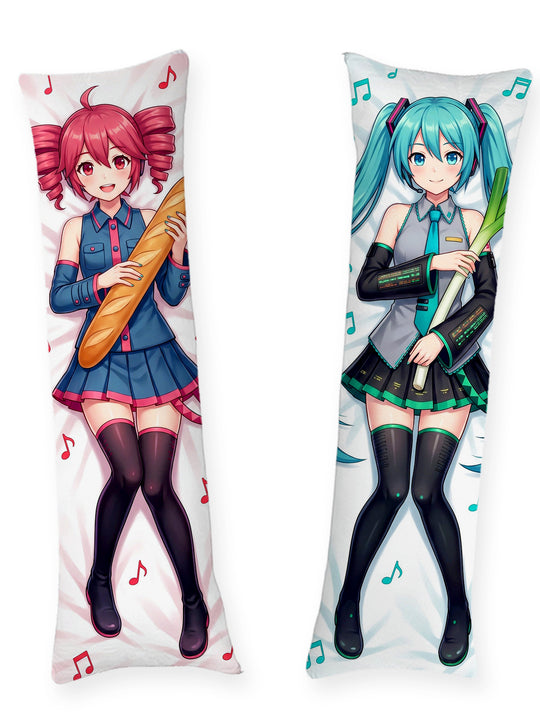 Kasane Teto and Hatsune Miku Body Pillow