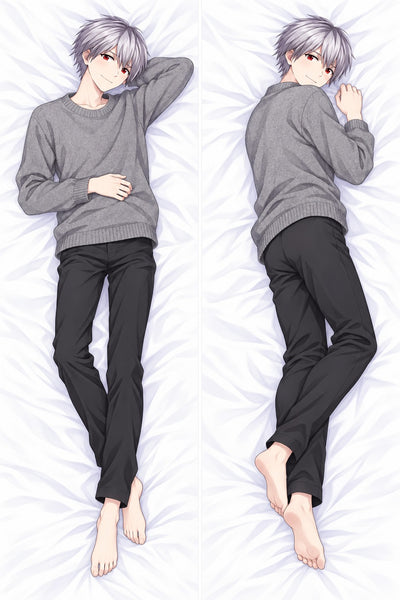 Kaworu Nagisa Grey Knit Sweater Body Pillow