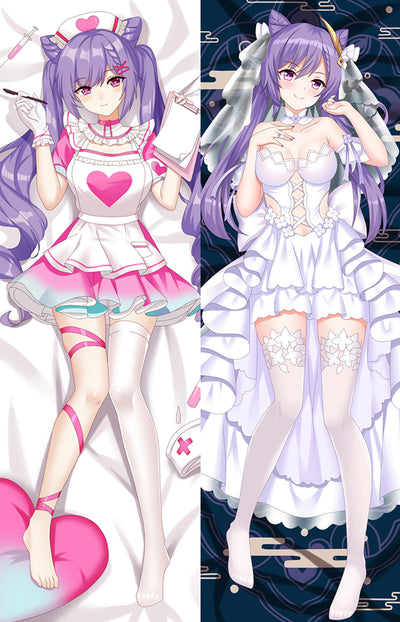 Keqing Nurse and Bride Body Pillow