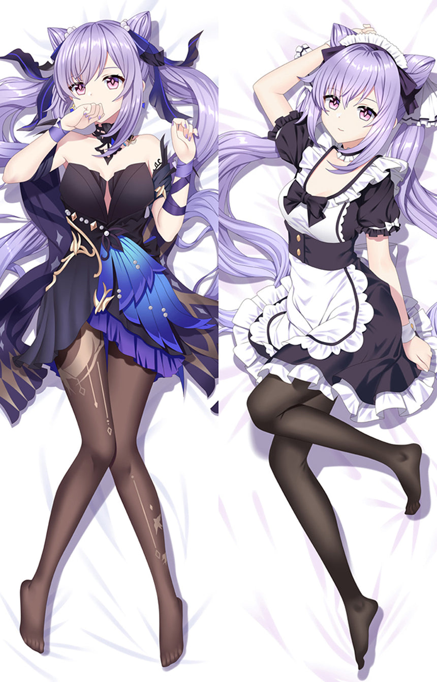 Keqing Maid Outfit Body Pillow