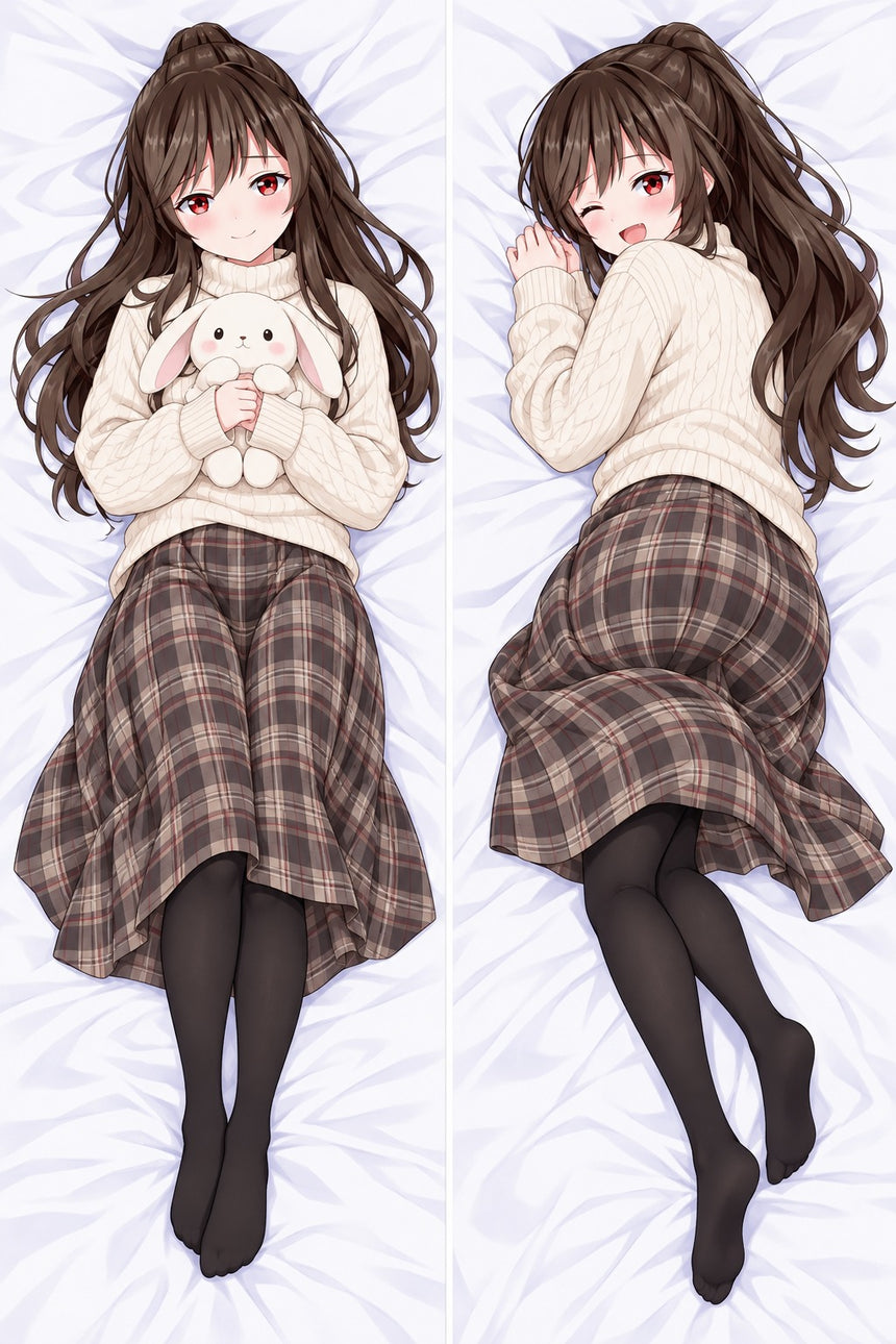 Koyuki Plaid Skirt Body Pillow