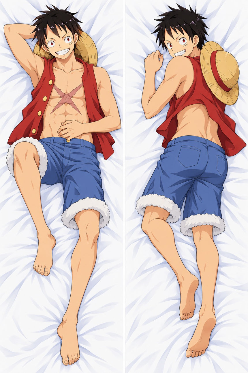 Luffy Open Red Vest Body Pillow