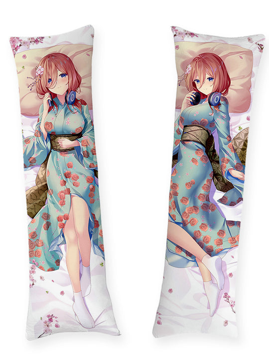 Miku Nakano Floral Kimono Body Pillow