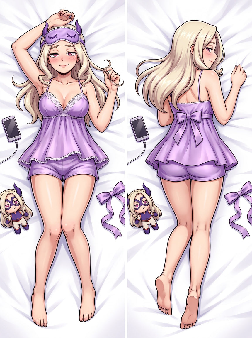 Mt. Lady Lavender Satin Babydoll Body Pillow